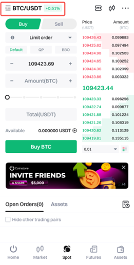 Coinstore Spot Trading Guide App Help Center