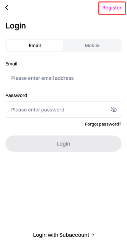 Coinstore Account Registration (APP) – Help Center