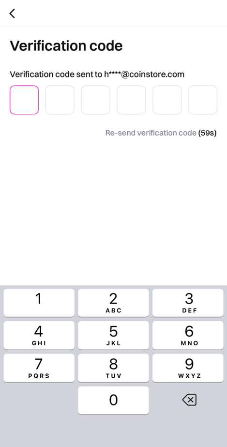 Coinstore Account Registration (APP) – Help Center